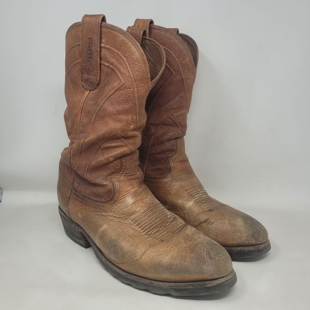 Tecovas Boots 11EE Brown Leather Stockton Ranch Work Western Cowboy Outdoor